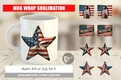 Mug Wrap Rustic 4th of July Product Image 1