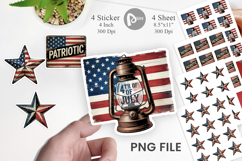 Rustic 4th of July Sticker Product Image 1