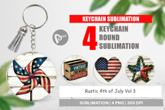 Keychain Rustic 4th of July Product Image 1