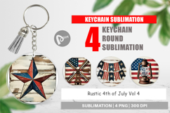 Keychain Rustic 4th of July Product Image 1
