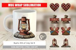 Mug Wrap Rustic 4th of July Product Image 1
