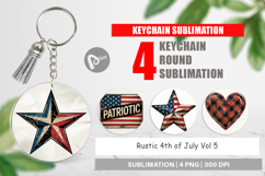 Keychain Rustic 4th of July Product Image 1
