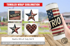 Tumbler Rustic 4th of July Product Image 1