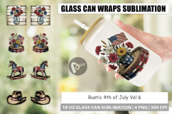 Glass Can Rustic 4th of July Product Image 1