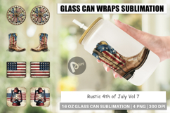 Glass Can Rustic 4th of July Product Image 1