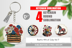 Keychain Rustic 4th of July Product Image 1