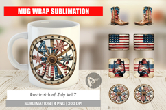 Mug Wrap Rustic 4th of July Product Image 1
