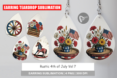 Earring Rustic 4th of July Product Image 1