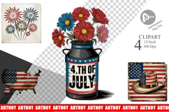 Rustic 4th of July Clipart Product Image 1