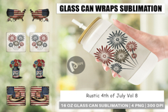 Glass Can Rustic 4th of July Product Image 1
