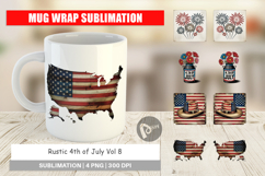 Mug Wrap Rustic 4th of July Product Image 1