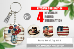 Keychain Rustic 4th of July Product Image 1