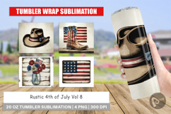 Tumbler Rustic 4th of July Product Image 1