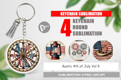 Keychain Rustic 4th of July Product Image 1