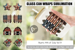 Glass Can Rustic 4th of July Product Image 1