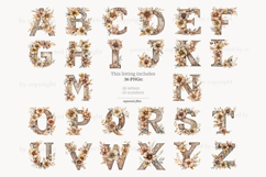 GlamArtZhanna, Rustic alphabet, Rustic letters, Brown alphabet, Brown letters, Neutral alphabet, Neutral letters, Rustic flowers png, Rustic floral png, Rustic clipart, Natural letters, Alphabet printable, letters printable, Invitation letters