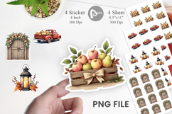 Rustic Autumn Charm Sticker Product Image 1