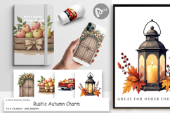 Digital Paper Rustic Autumn Charm Product Image 1