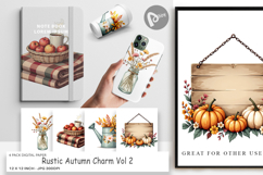 Digital Paper Rustic Autumn Charm Product Image 1