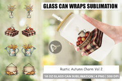 Glass Can Rustic Autumn Charm Product Image 1