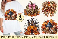 Rustic Autumn Decor Clipart Sublimation Product Image 1