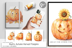 Rustic Harvest Pumpkin Digital Paper Product Image 1