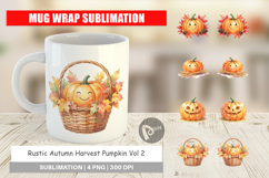 Rustic Harvest Pumpkin Mug Wrap Product Image 1