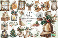 Rustic Christmas Clipart Product Image 1