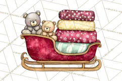 Cottagecore Christmas Clip Art, Cozy Woodland Holiday PNG Product Image 3