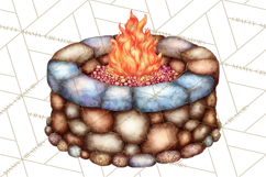 Cottagecore Christmas Clip Art, Cozy Woodland Holiday PNG Product Image 2