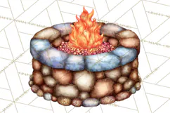 Cottagecore Christmas Clip Art, Cozy Woodland Holiday PNG Product Image 2
