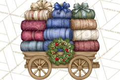 Cottagecore Christmas Clip Art, Cozy Woodland Holiday PNG Product Image 2