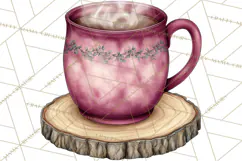 Cottagecore Christmas Clip Art, Cozy Woodland Holiday PNG Product Image 4