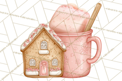 Cottagecore Christmas Clip Art, Cozy Woodland Holiday PNG Product Image 2