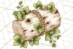 Cottagecore Christmas Clip Art, Cozy Woodland Holiday PNG Product Image 3