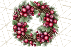 Cottagecore Christmas Clip Art, Cozy Woodland Holiday PNG Product Image 5