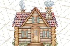 Cottagecore Christmas Clip Art, Cozy Woodland Holiday PNG Product Image 2