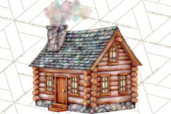 Cottagecore Christmas Clip Art, Cozy Woodland Holiday PNG Product Image 3