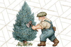 Cottagecore Christmas Clip Art, Cozy Woodland Holiday PNG Product Image 5