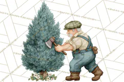 Cottagecore Christmas Clip Art, Cozy Woodland Holiday PNG Product Image 5