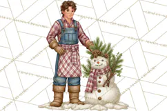 Cottagecore Christmas Clip Art, Cozy Woodland Holiday PNG Product Image 3