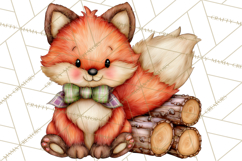 Cottagecore Christmas Clip Art, Cozy Woodland Holiday PNG Product Image 5