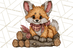 Cottagecore Christmas Clip Art, Cozy Woodland Holiday PNG Product Image 2