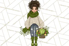 Cottagecore Christmas Clip Art, Cozy Woodland Holiday PNG Product Image 3