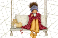 Cottagecore Christmas Clip Art, Cozy Woodland Holiday PNG Product Image 5