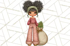 Cottagecore Christmas Clip Art, Cozy Woodland Holiday PNG Product Image 5