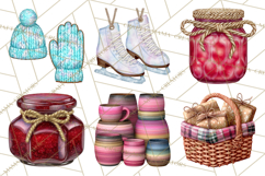 Cottagecore Christmas Clip Art, Cozy Woodland Holiday PNG Product Image 3