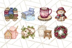 Cottagecore Christmas Clip Art, Cozy Woodland Holiday PNG Product Image 5
