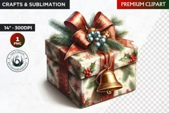 Rustic Christmas Gifts clipart, Christmas clipart PNG Product Image 1