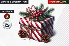 Rustic Christmas Gifts clipart, Christmas clipart PNG Product Image 1